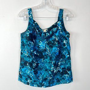 J. Crew 2 Women's Teal Sleeveless Silk Blouse